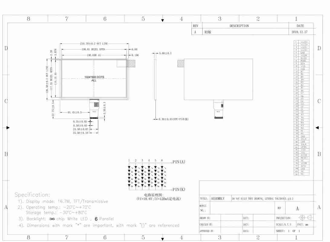 ND090TSN1024600-A01 mechanical drawing